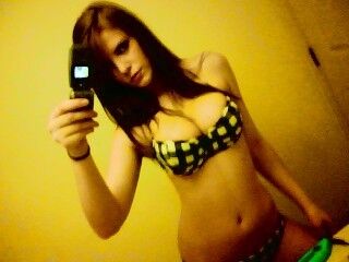 Young teen brunette has an amazing chest