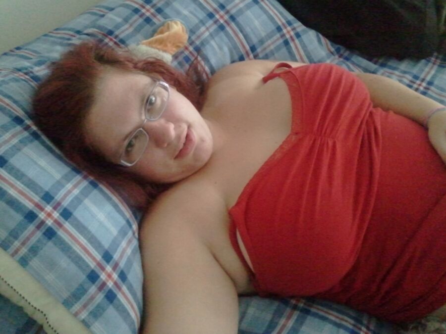 Fun on the bed in red