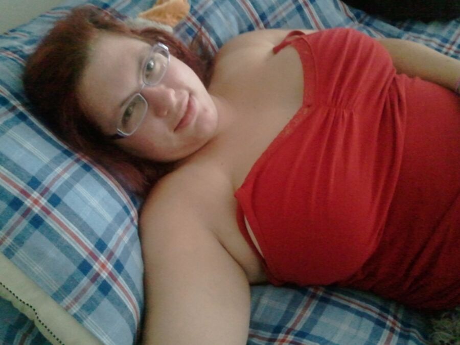 Fun on the bed in red