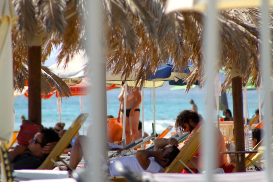 Redhead milf caught topless in Plaka beach, Naxos