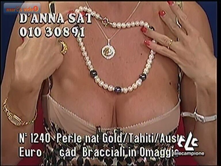 Sexy presenter seller of jewelry from Italy