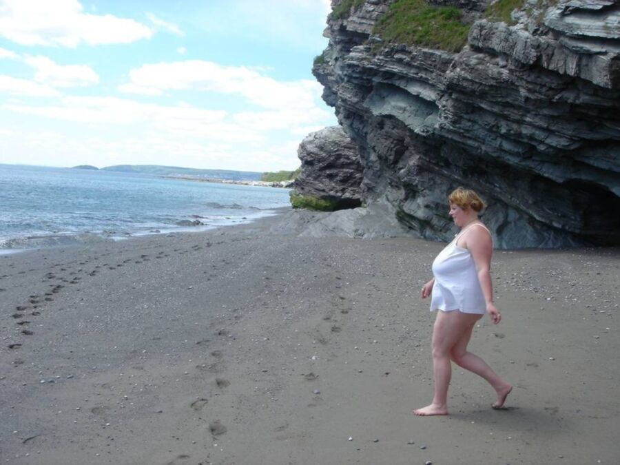 Big boobs on the beach