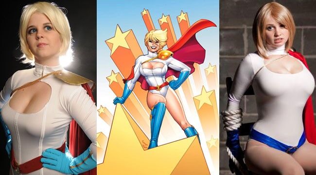 Powergirl - cosplay escórias peitudas