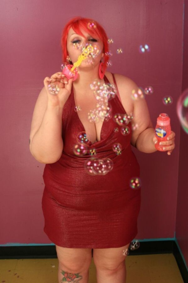 blowing bubbles