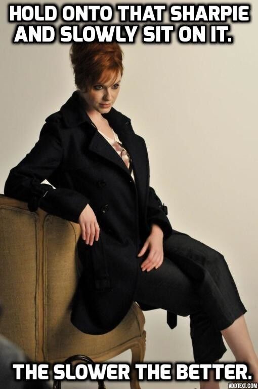 Christina Hendricks Caption Instructions