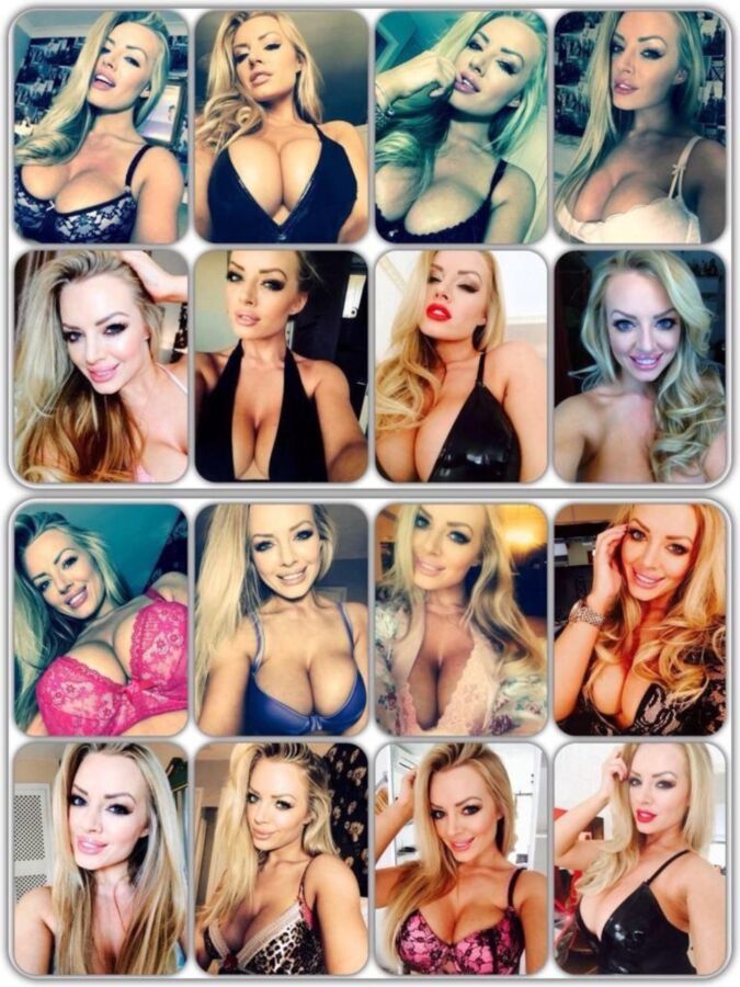 HANNAH CLAYDON, богиня декольте с большими сиськами и королевой селфи