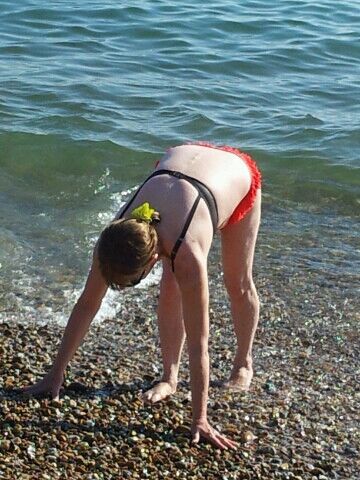 MILF amateur en la playa