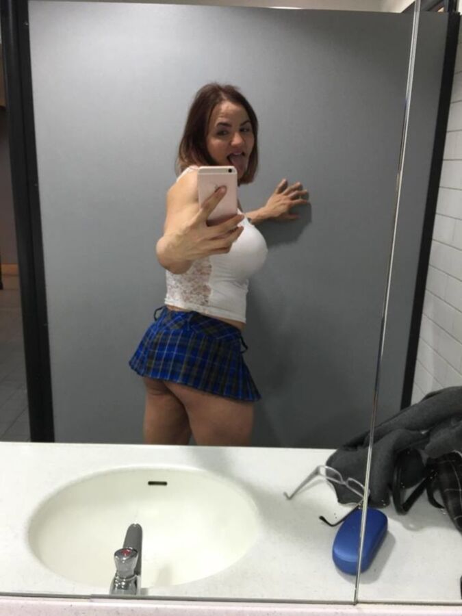 Showing off my big ass and tits in public bathroom Tabbyanne