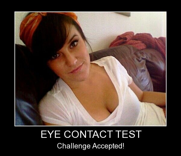 eye contact test and cleavage