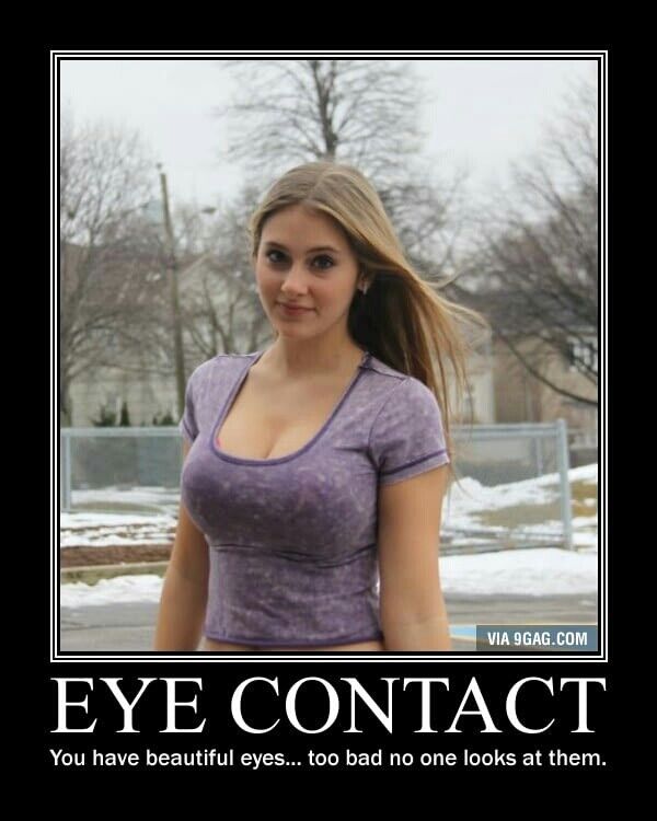 eye contact test and cleavage