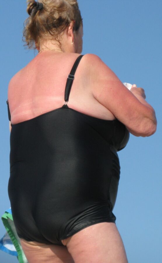 nice granny on a beach