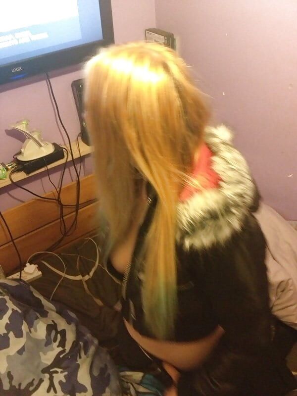 Chav Slag Blonde Gros Seins