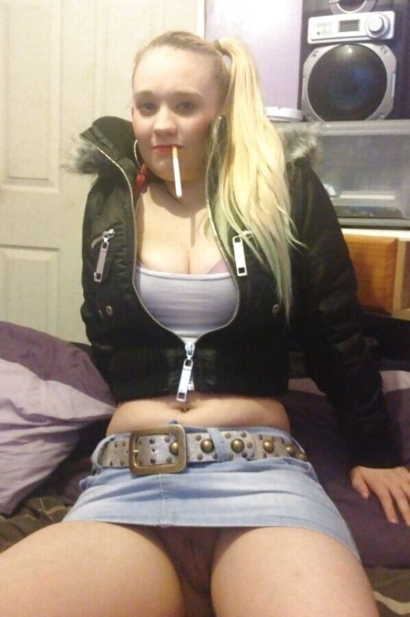 Chav Slag Blonde Gros Seins