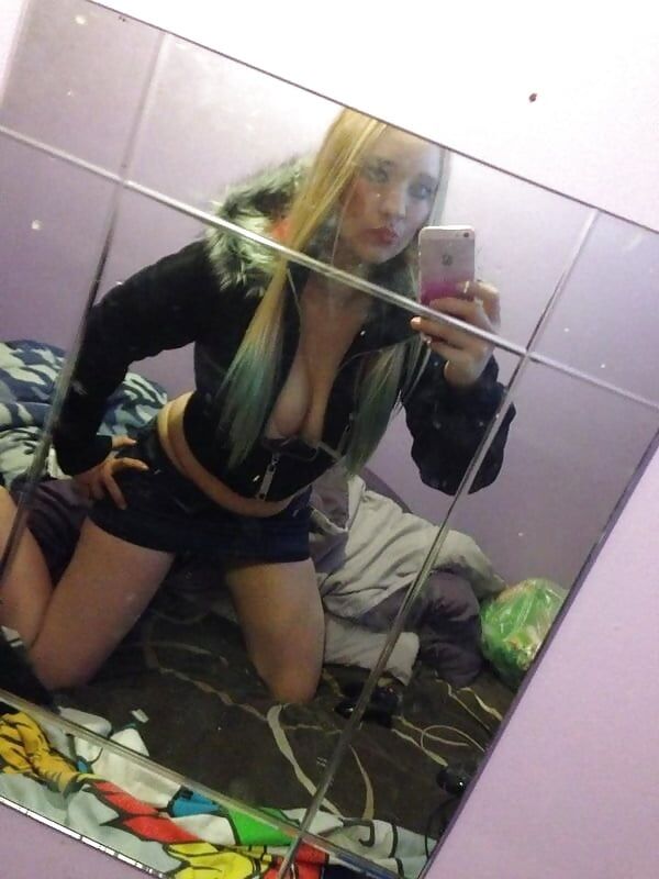 Chav Slag Blonde Gros Seins