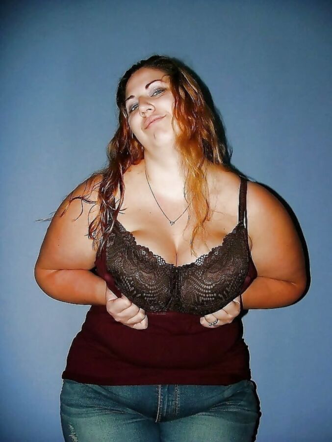 Perfect big titted BBW with awesome belly