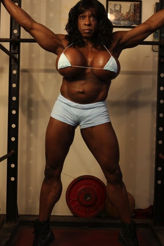 Ebony Female Bodybuilders - Yvette Bova - Big in the Gym