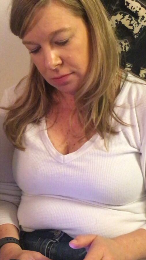 Milf wife showing tits and belly