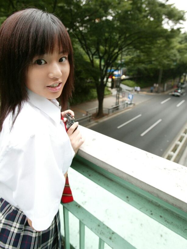 Aoi Sola takes off her school uniform