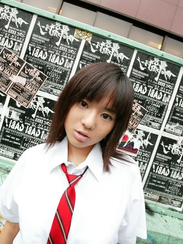 Aoi Sola takes off her school uniform