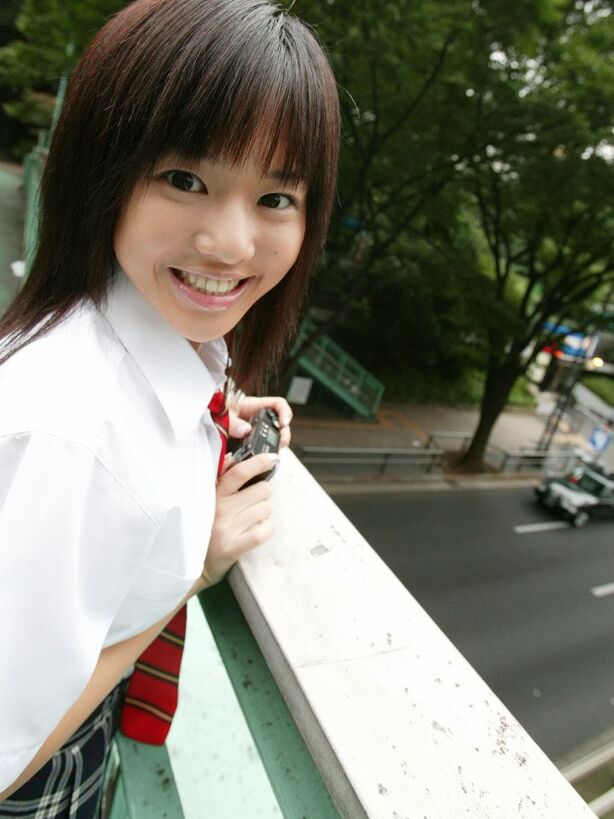 Aoi Sola takes off her school uniform