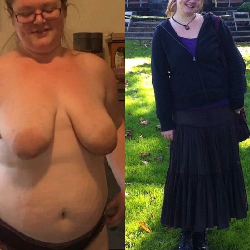 BBW Sarah dressed and undressed