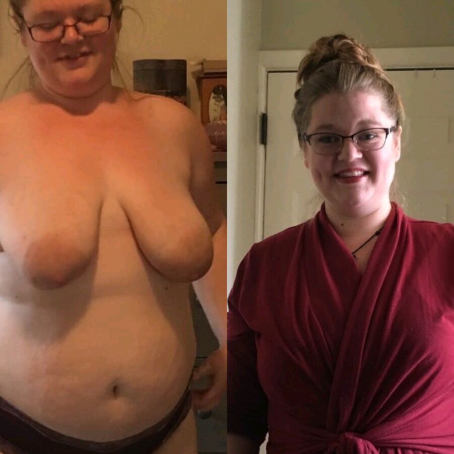 BBW Sarah dressed and undressed