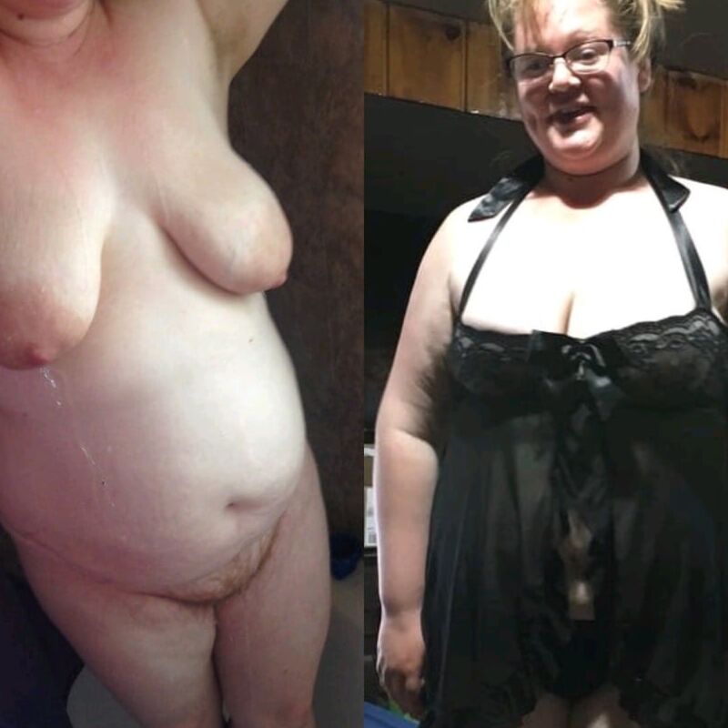 BBW Sarah dressed and undressed