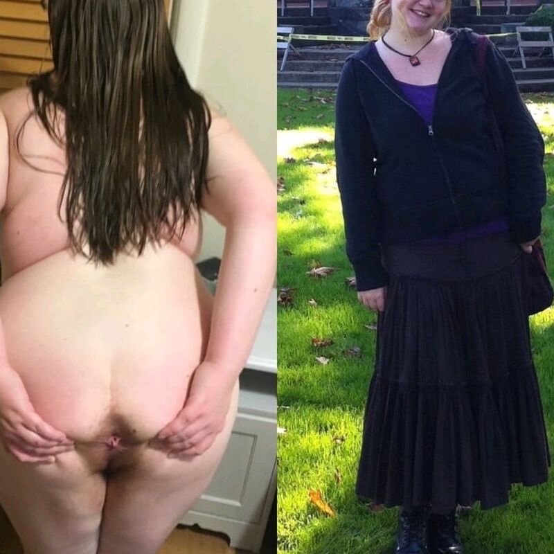 BBW Sarah dressed and undressed