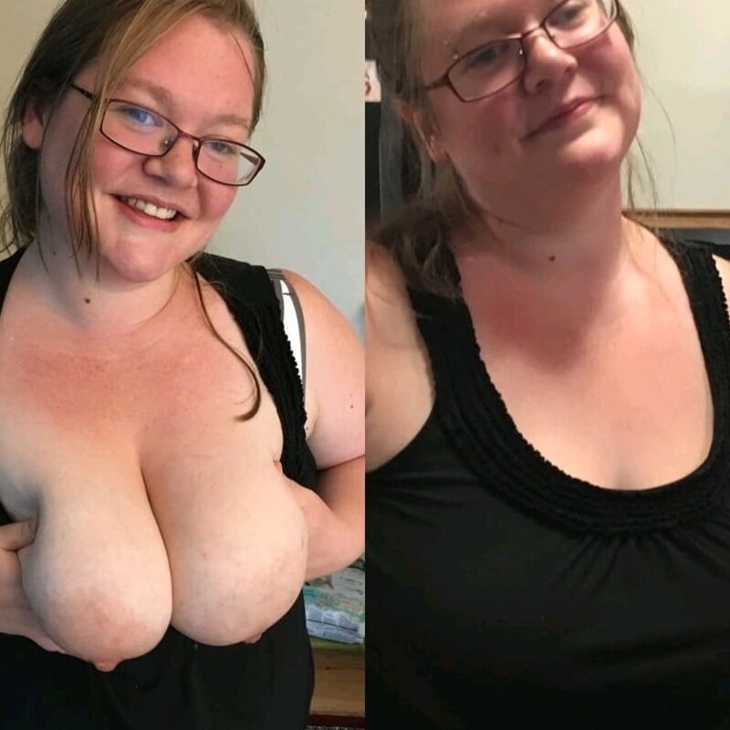 BBW Sarah dressed and undressed