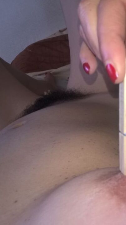 Hairy JoyTwoSex Playing With Clothespins