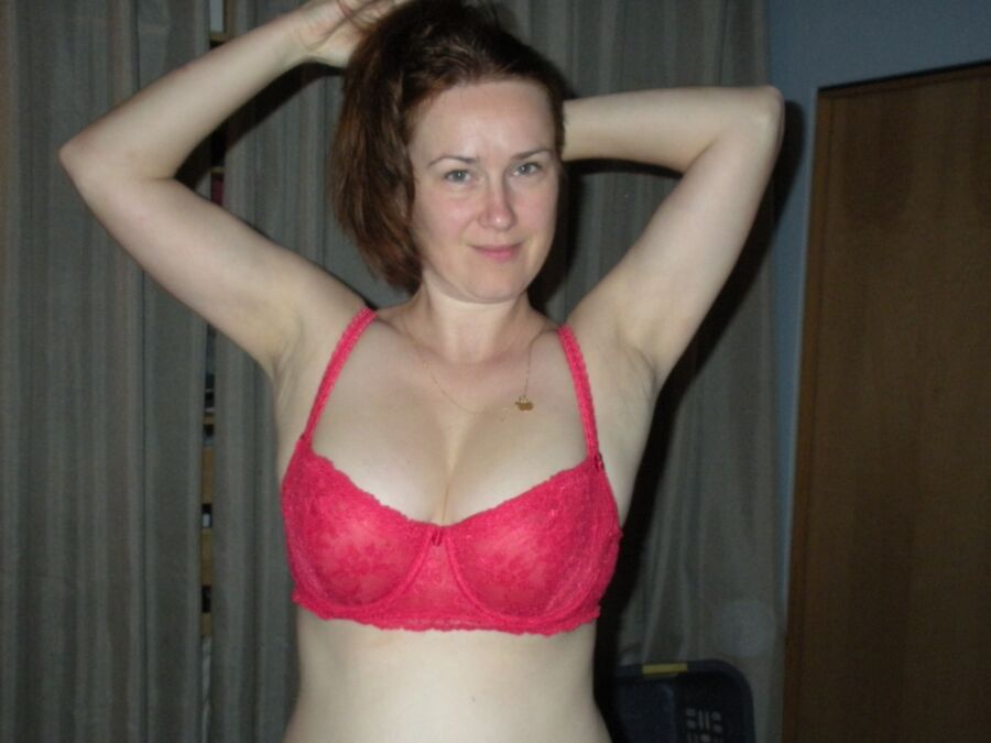 Red bra and panties