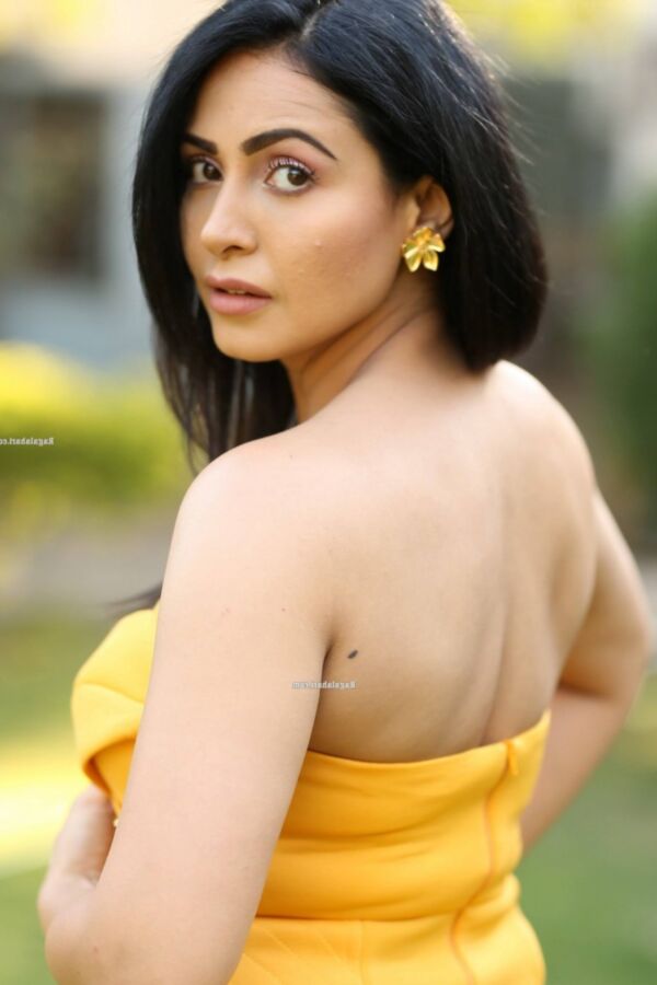 Nandini Rai- Beautiful Indian Bollywood Diva in Yellow Dress