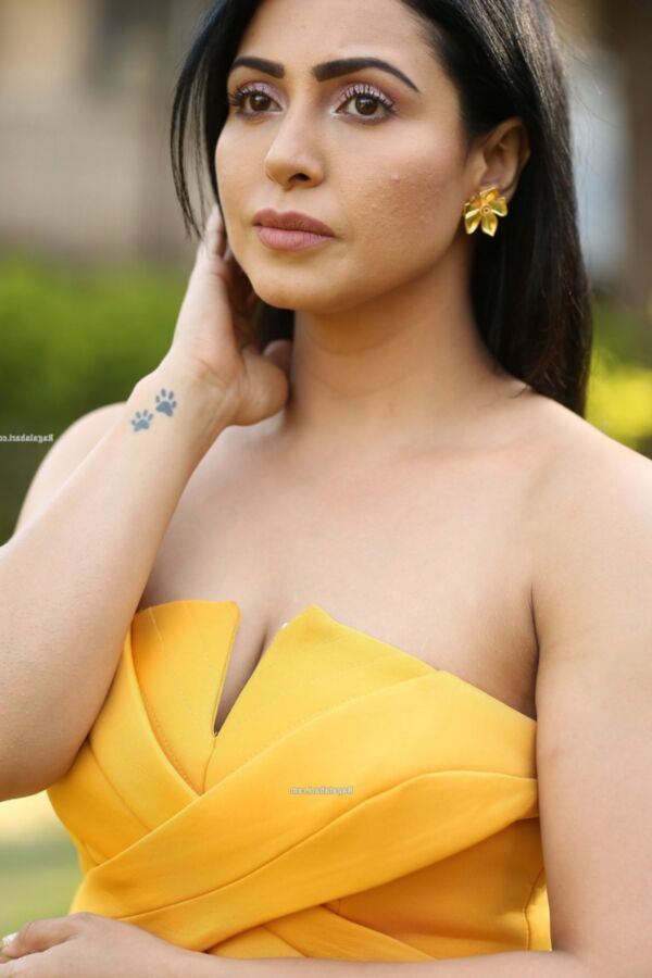 Nandini Rai- Beautiful Indian Bollywood Diva in Yellow Dress