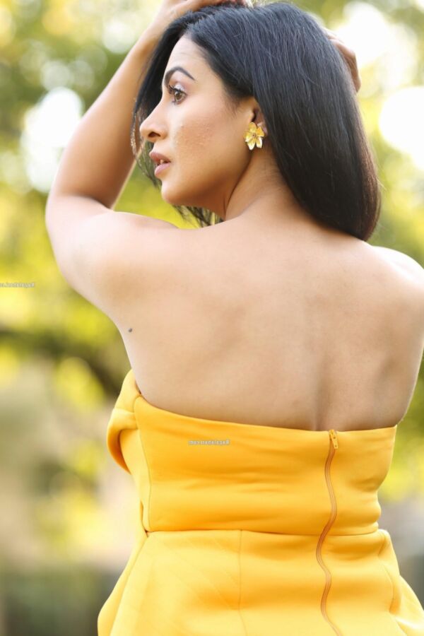 Nandini Rai- Beautiful Indian Bollywood Diva in Yellow Dress