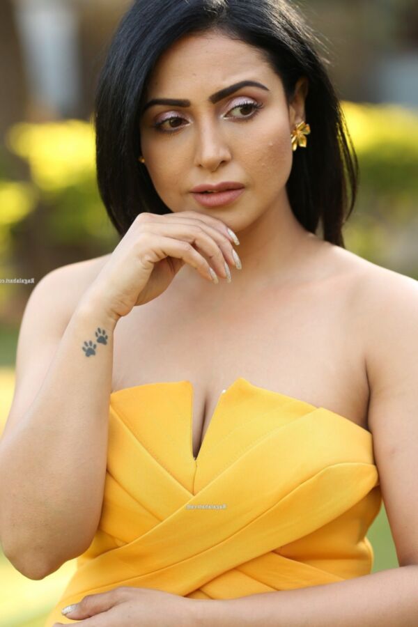 Nandini Rai- Beautiful Indian Bollywood Diva in Yellow Dress