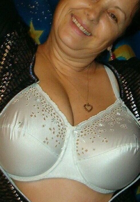 White BRAS on big tits