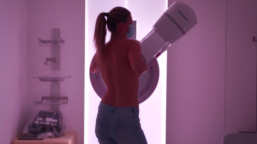 Hungarian women having a mammogram