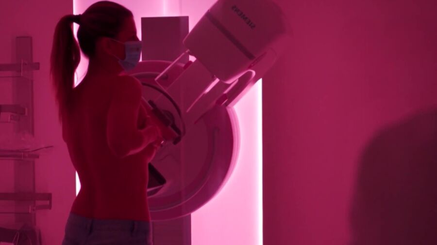 Hungarian women having a mammogram