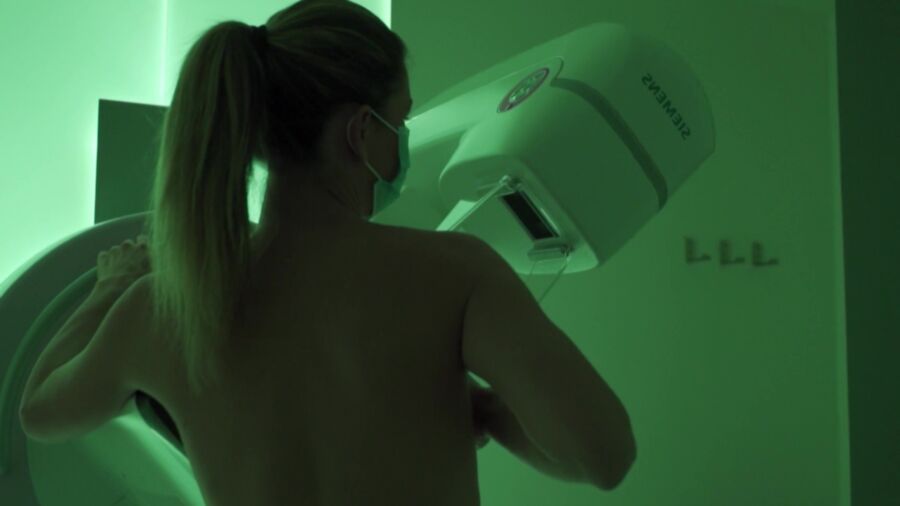 Hungarian women having a mammogram