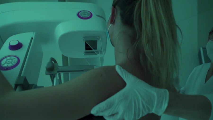 Hungarian women having a mammogram