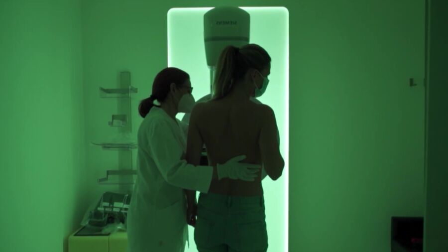 Hungarian women having a mammogram