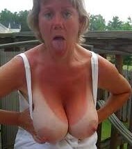 Granny Flashing Her Big Titties