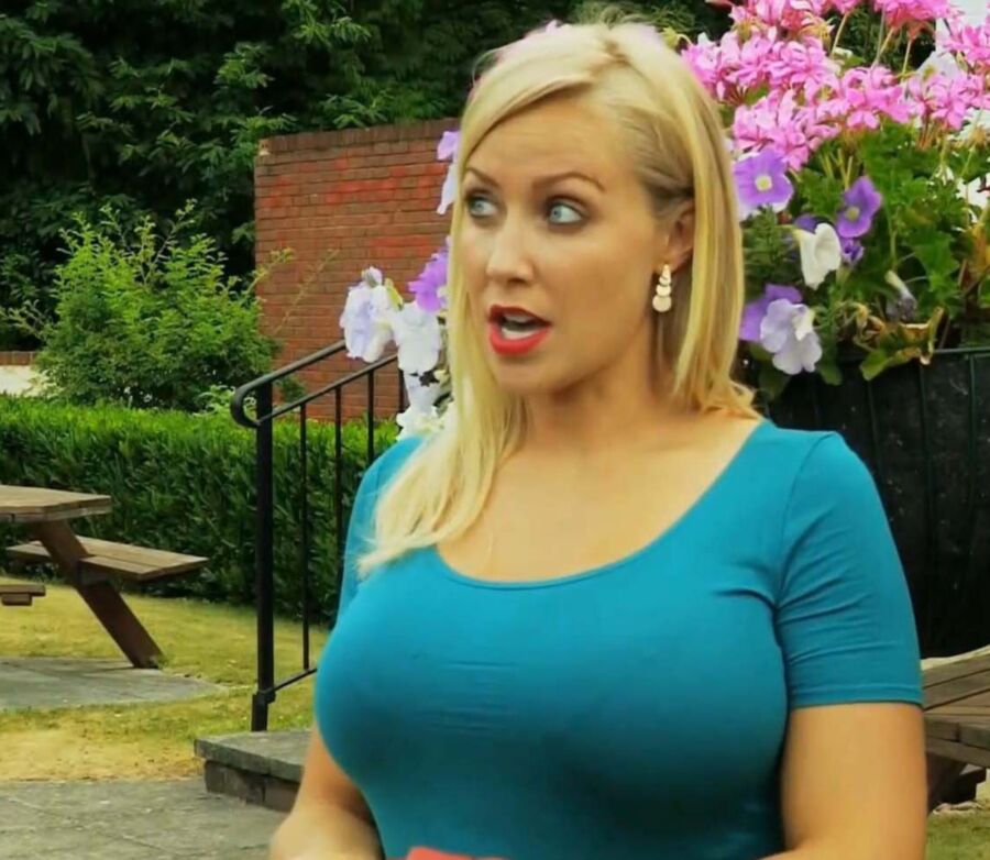 Blonde Titted Laura Hamilton-large milked filled breasts