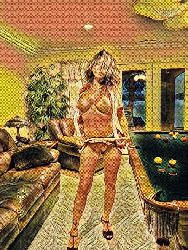 Love nude girls at the pooltable#