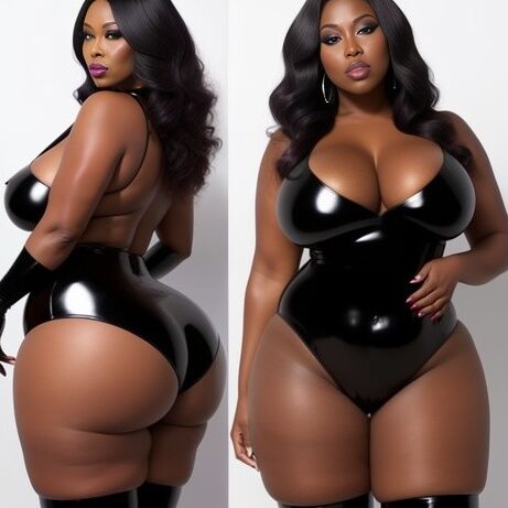 Ebony Voluptuous Latex