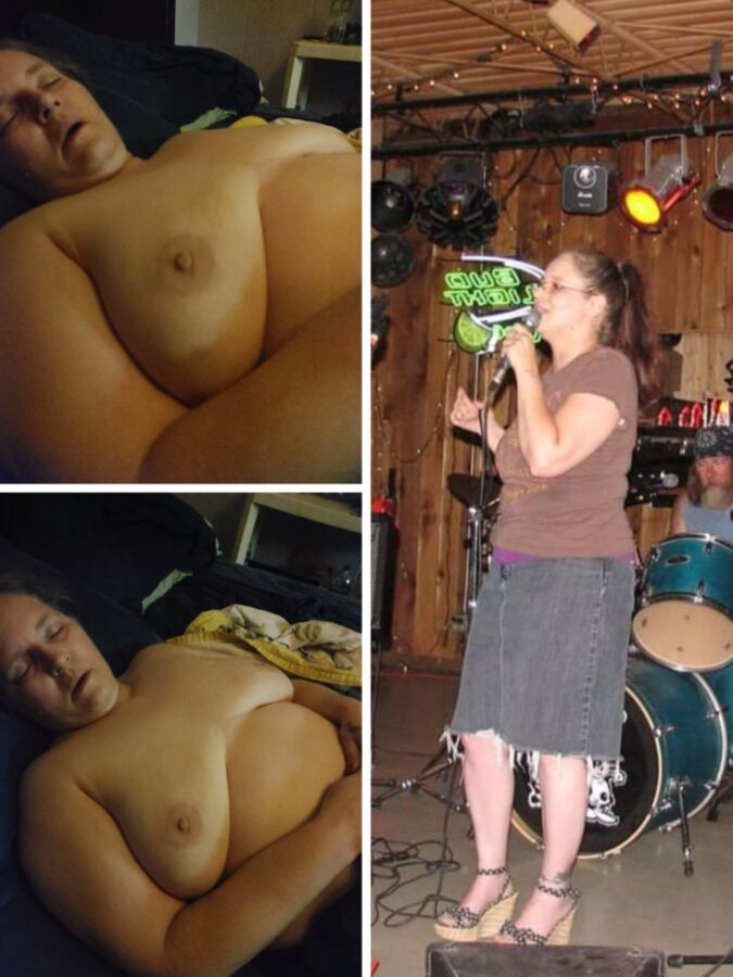 Big Tits Nebraska Sängerin oben ohne nach der Show