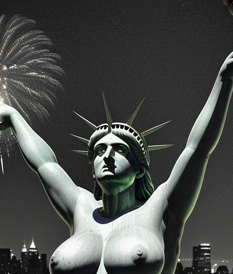 Lady Liberty defiende la libertad