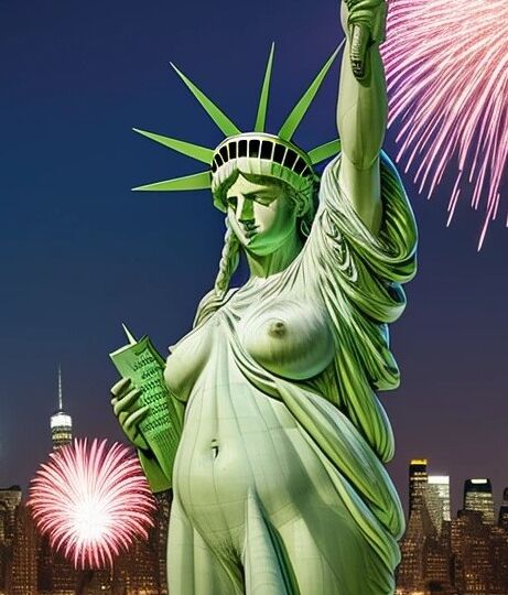 Lady Liberty defiende la libertad