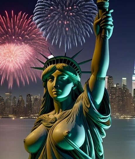 Lady Liberty defiende la libertad