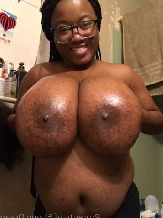 Preciosa ébano de grandes tetas/zorra negra